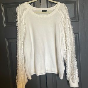 1State ruffle sleeve sweater